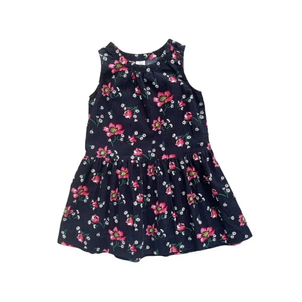 Gap Navy Floral Corduroy Dress 3